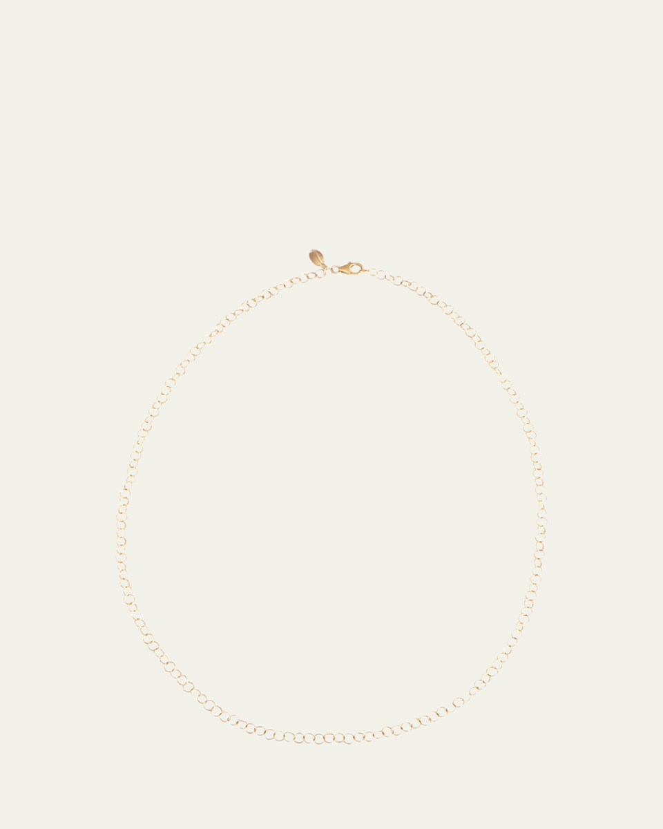 Eyelet Chain Necklace in 18K Yellow Gold, 18"L